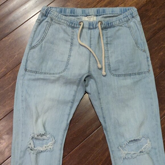 ONETEASPOON Shabbies Low Waist Drawstring Boyfriend Denim Jeans SMALL - Picture 7 of 8